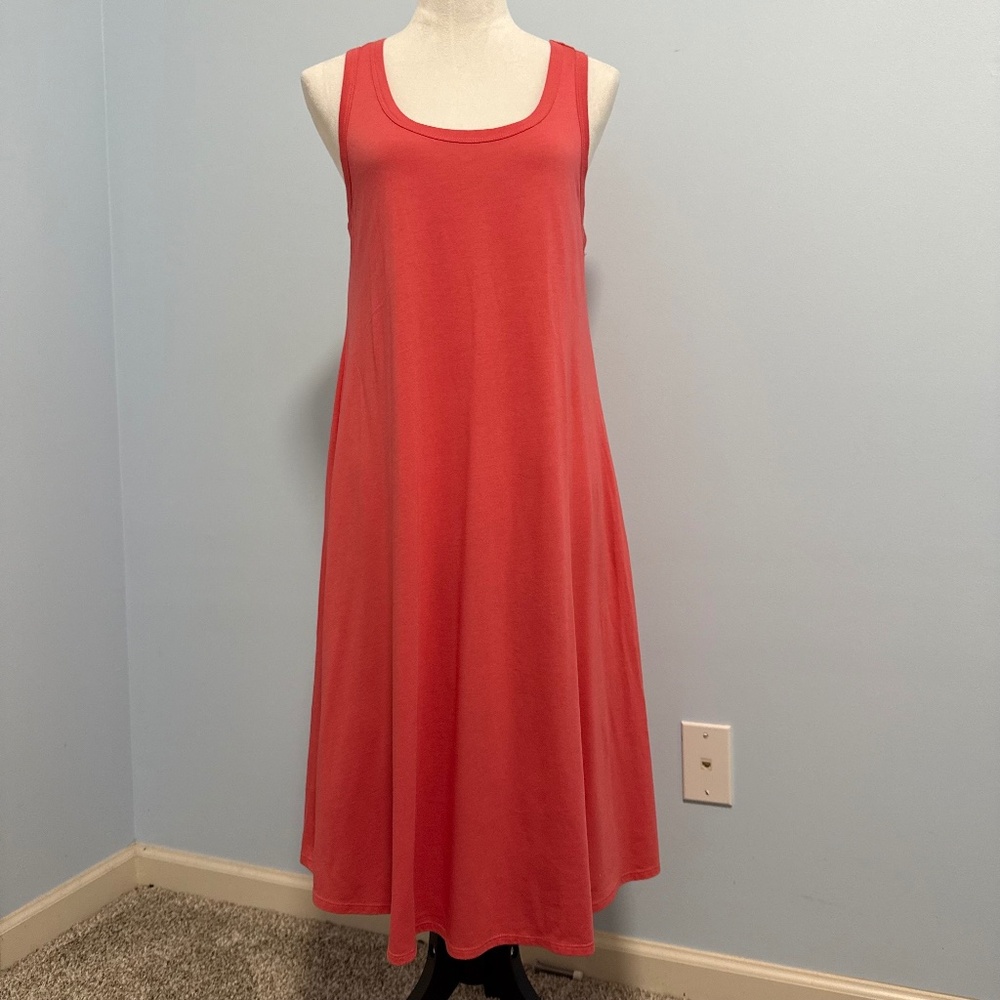 Soft Surroundings‎ Women’s Sleeveless Red Midi Dress Tank Size M